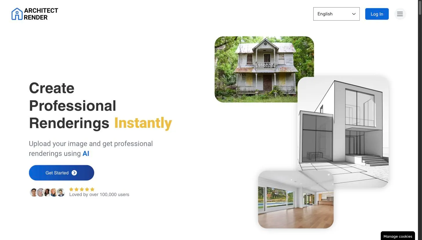 Architect Render interface